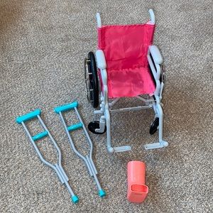 Adorable My Life doll wheelchair/crutch set